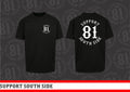 T-Shirt "Support South Side 81" - schwarz, weisser Print