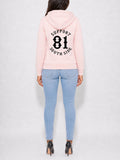 Ladies Hoodie "Support South Side 81" - rosa, schwarzer Print