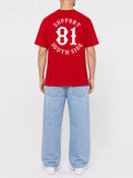 T-Shirt "Support South Side 81" - Rot, weisser Print