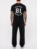 T-Shirt "Support South Side 81" - schwarz, weisser Print