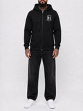 Zip-Hoodie "Support South Side 81" - schwarz, weisser Print