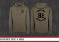 Neu - Hoodie "Support South Side 81" - khaki, schwarzer Print