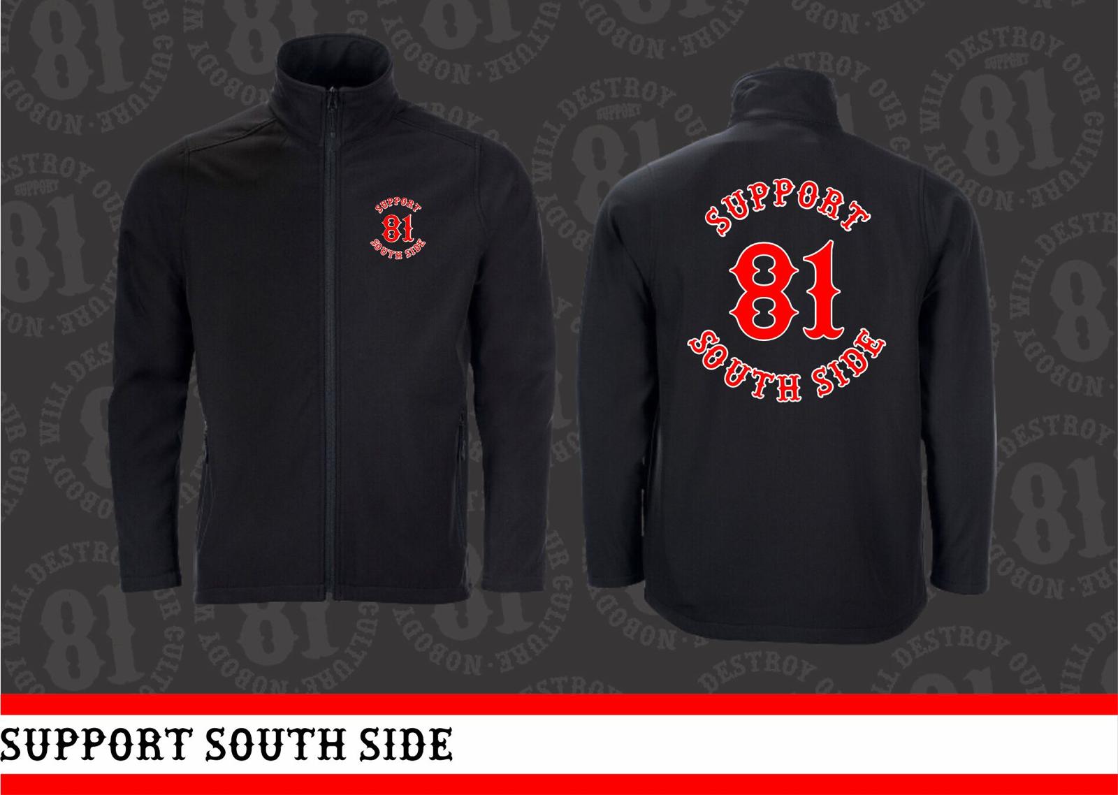 Neu - Softshell-Jacke "Support South Side 81" - schwarz Original
