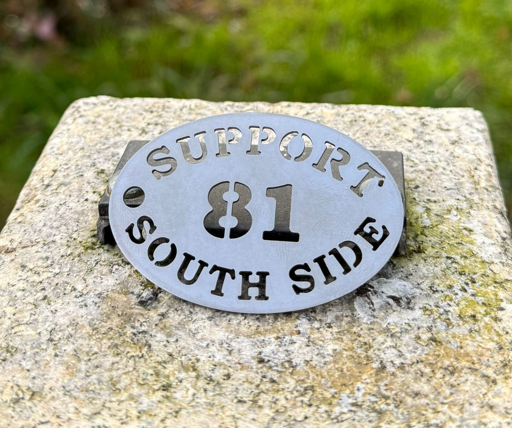Neu - Edelstahl Schlüsselanhänger "Support South Side 81"