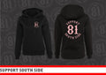 Ladies Hoodie "Support South Side 81" - schwarz, rosa Print