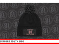 Ladies Mütze "Support South Side 81" - schwarz, rosa Print