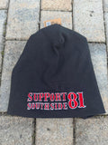 Neu - Beanie Mütze "Support South Side 81" - schwarz, original