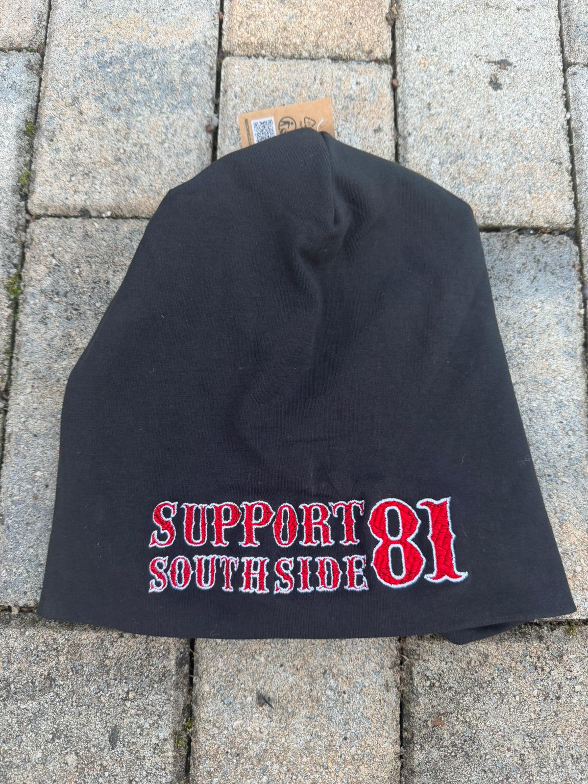 Neu - Beanie Mütze "Support South Side 81" - schwarz, original