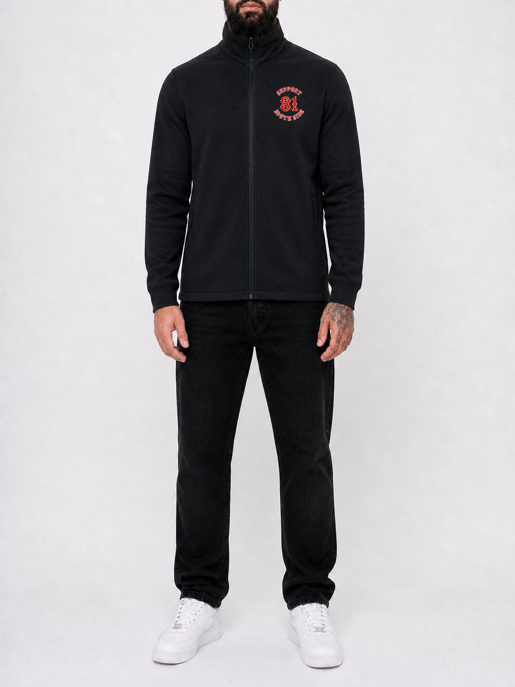 Neu - Softshell-Jacke "Support South Side 81" - schwarz Original